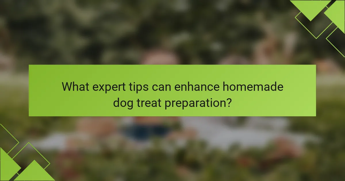 What expert tips can enhance homemade dog treat preparation?